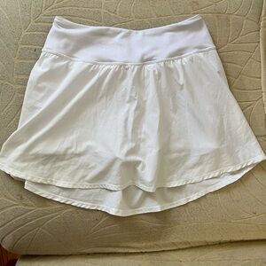 Zella White Circle Skater Athletic Skirt